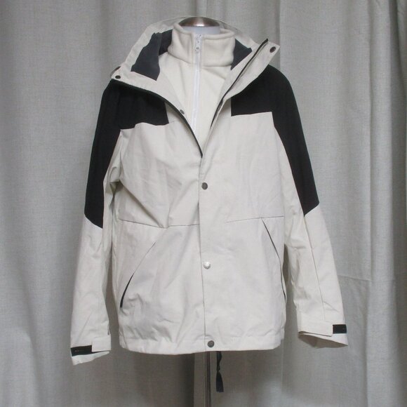 B OUTDOORS Headquarter off white 2pc winter warm waterproof shell jacket - Picture 1 of 12